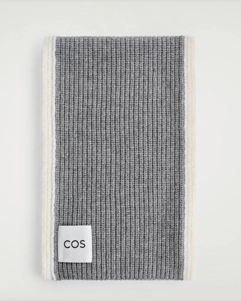 COS Schal Aus Woll-Mohair-Mix Grau