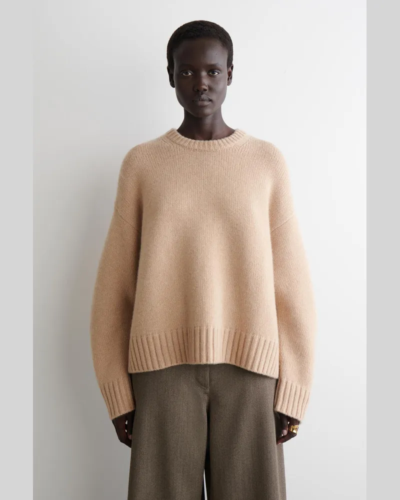COS Grobstrickpullover Aus Kaschmir Beige