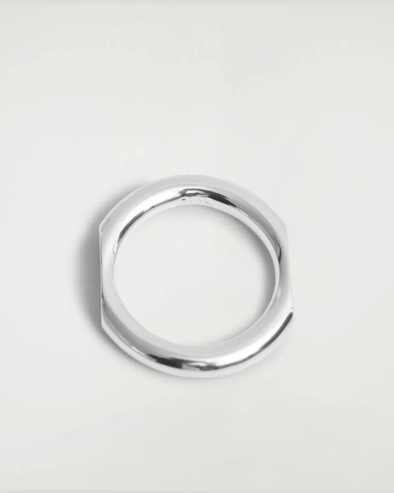 COS Skulpturaler Ring Silberfarben