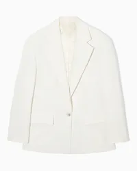 COS Einreihiger Oversized-Blazer Cremeweiss