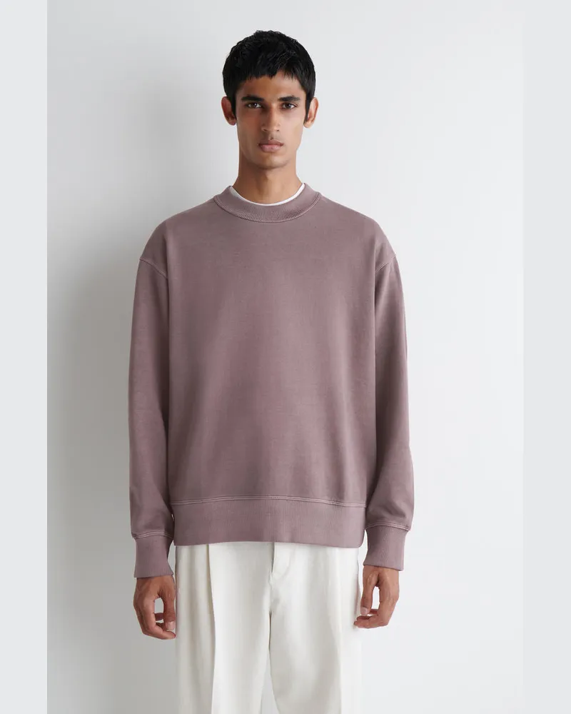 COS Lockeres Sweatshirt Aus Vorgewaschener Baumwolle Rot