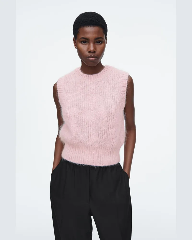COS Strickpullunder Aus Mohair Rosa
