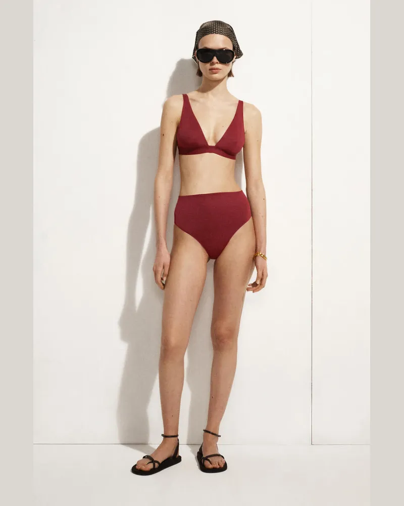 COS Bikinihose Aus Scuba Mit Hohem Bund Rot