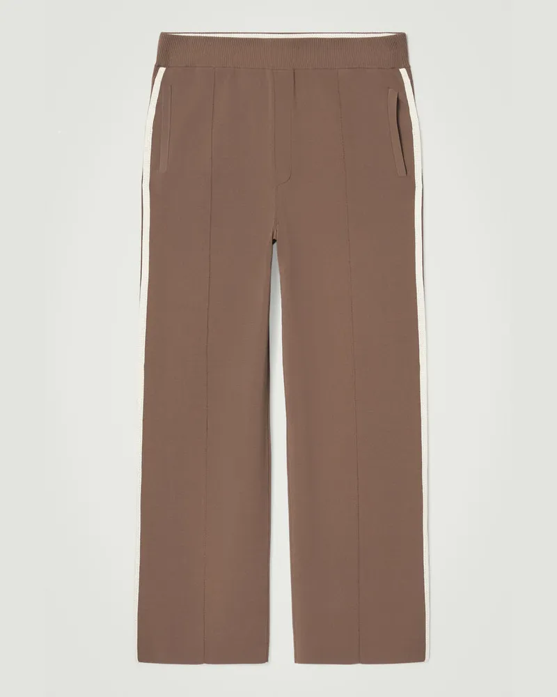 COS Jogginghose Mit Geradem Bein Und Kontraststreifen Braun