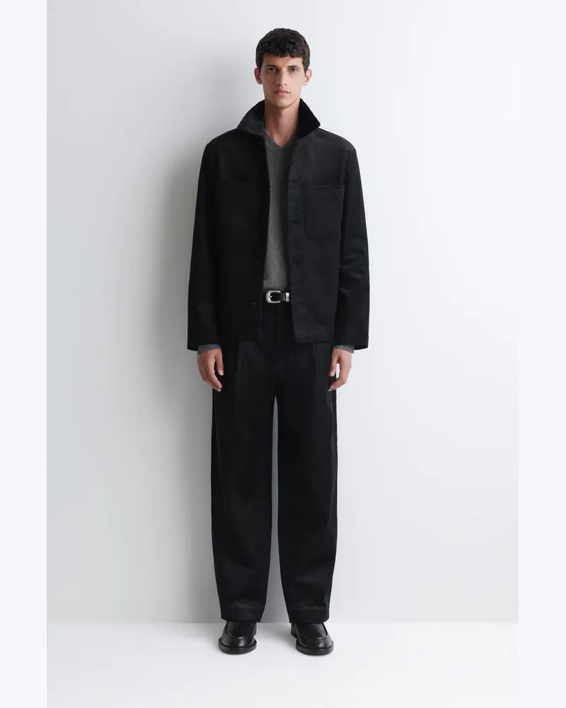 COS Hemdjacke Aus Baumwollcord Schwarz