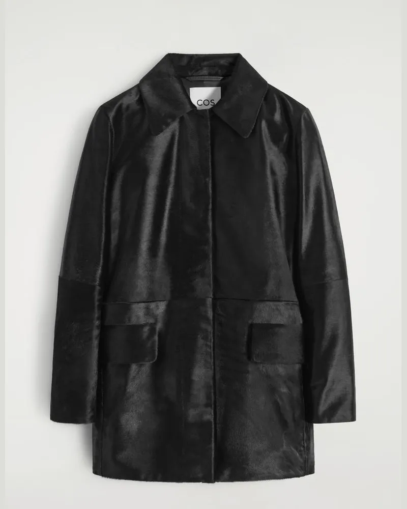 COS Jacke Aus Ponyhaar Schwarz