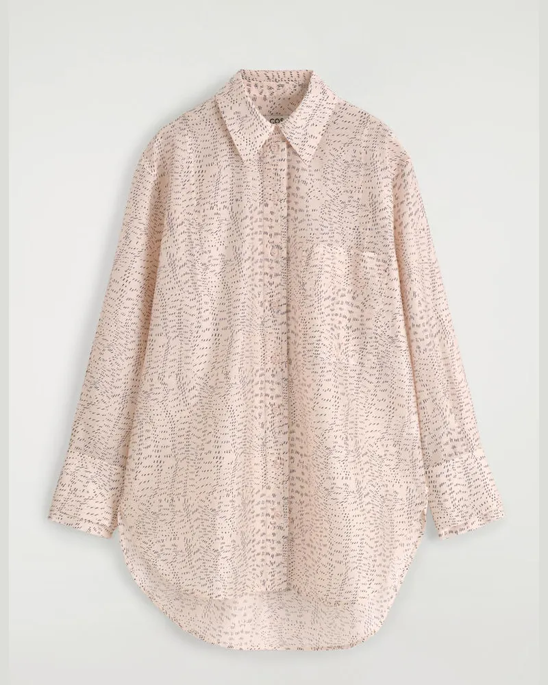 COS Fliessendes Hemd Mit Print Rosa