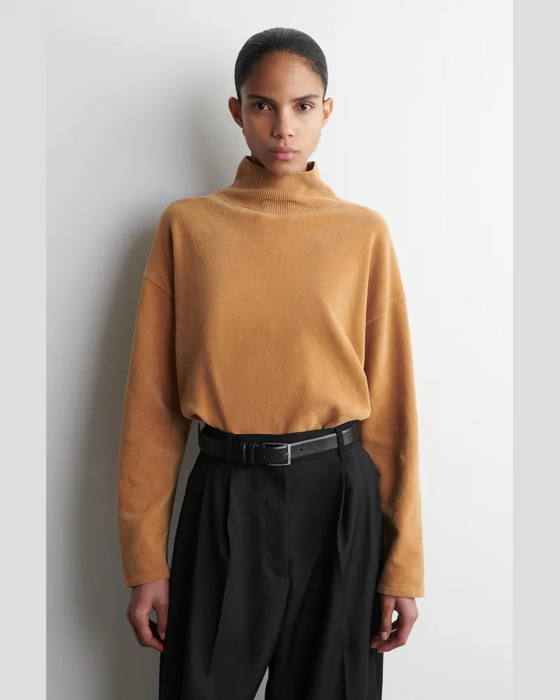 COS Pullover Aus Chenille Mit Kragen Beige