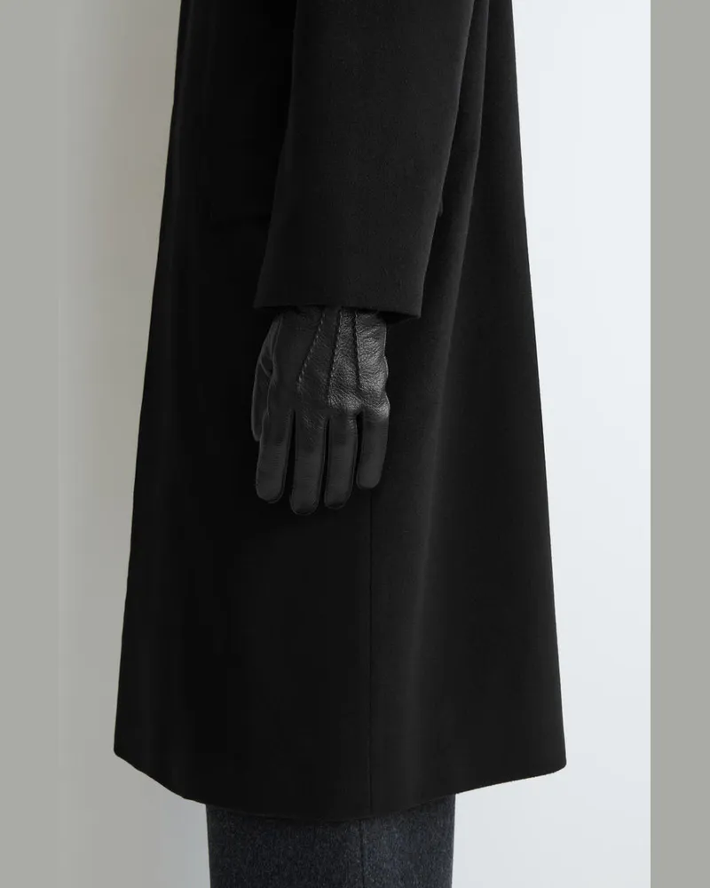 COS Lederhandschuhe Mit Kaschmirfutter Schwarz