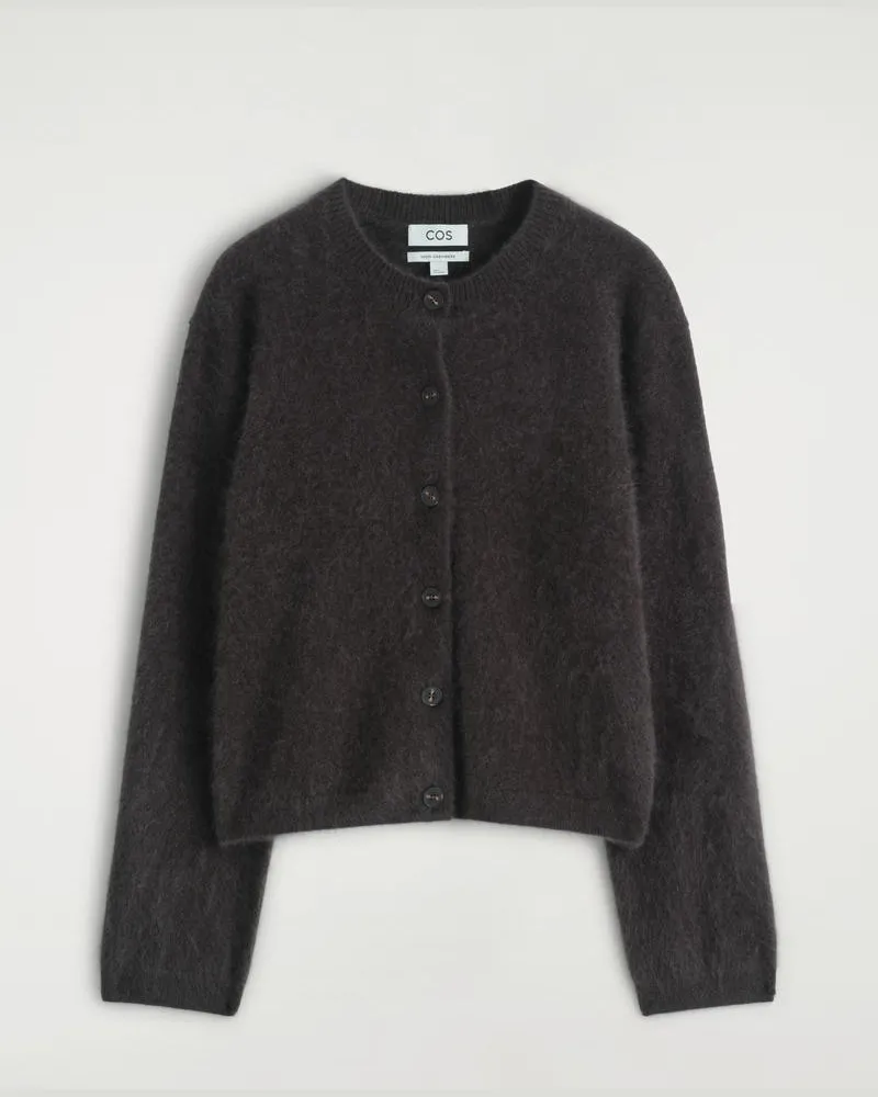 COS Cardigan Aus Gebürstetem Kaschmir Braun