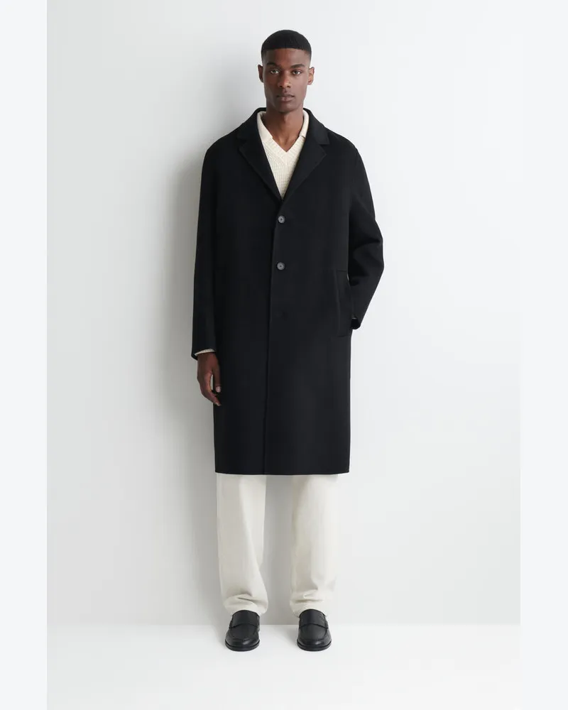 COS Eleganter Mantel Aus Doubleface-Woll-Mix Schwarz