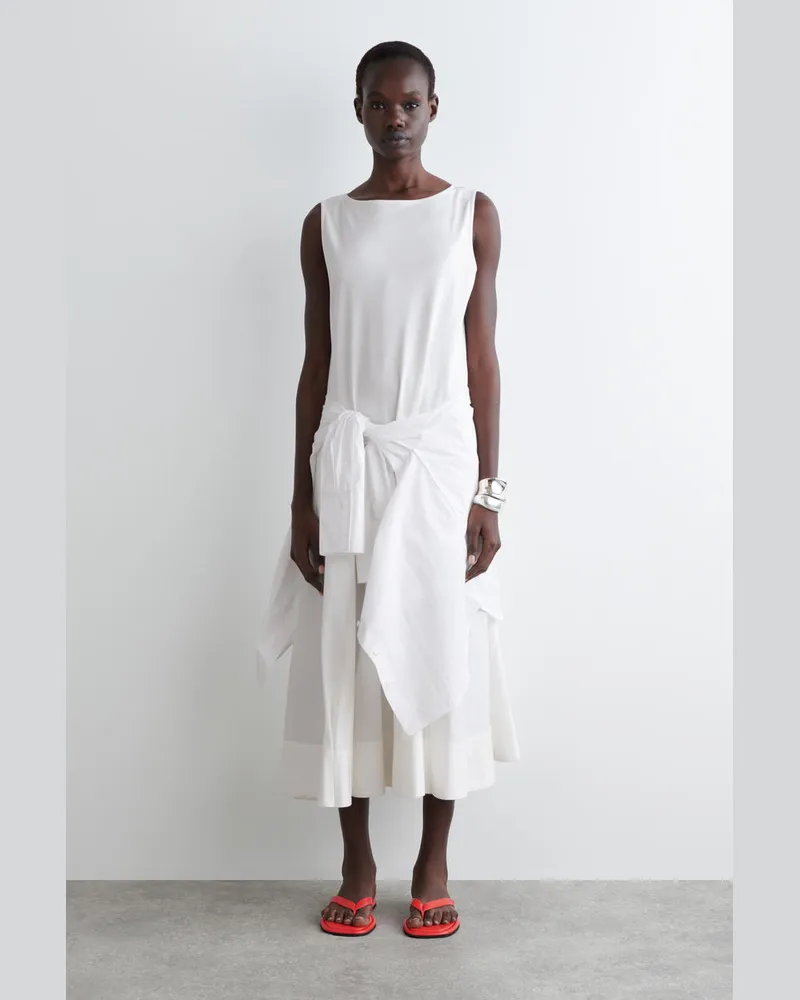 COS Flip-Flops Aus Leder Rot