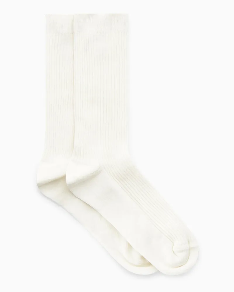 COS 2Er-Pack Gerippte Socken Beige