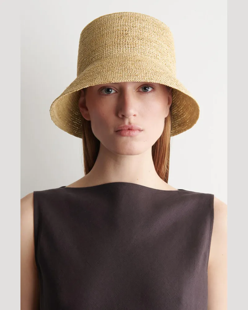 COS Fischerhut Aus Raffia Beige