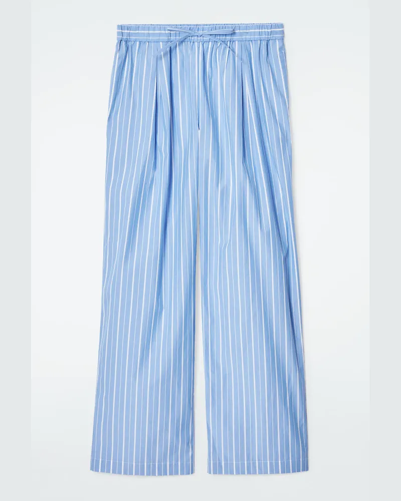 COS Pyjamahose Aus Baumwolle Mit Nadelstreifen Blau