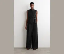 Lockere Hose Aus Leinen-Mix Mit Weitem Bein