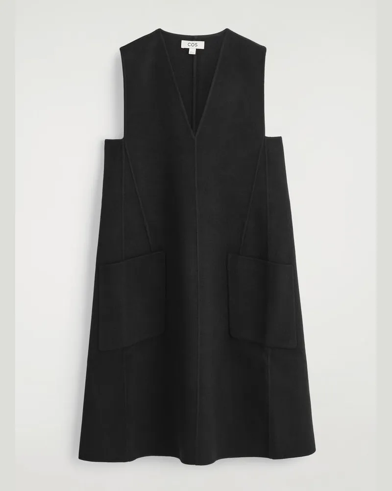 COS Kleid Aus Doubleface-Merinowolle Schwarz