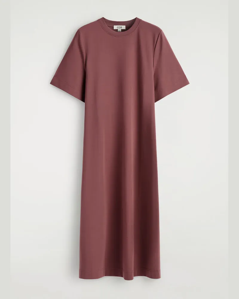 COS T-Shirt-Kleid In Midilänge Mit Gürteldetail Braun