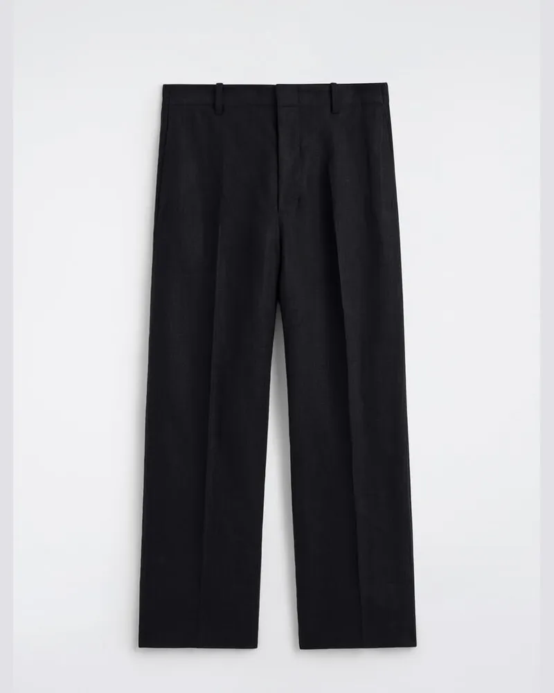 COS Lockere Leinenhose Mit Geradem Bein Schwarz