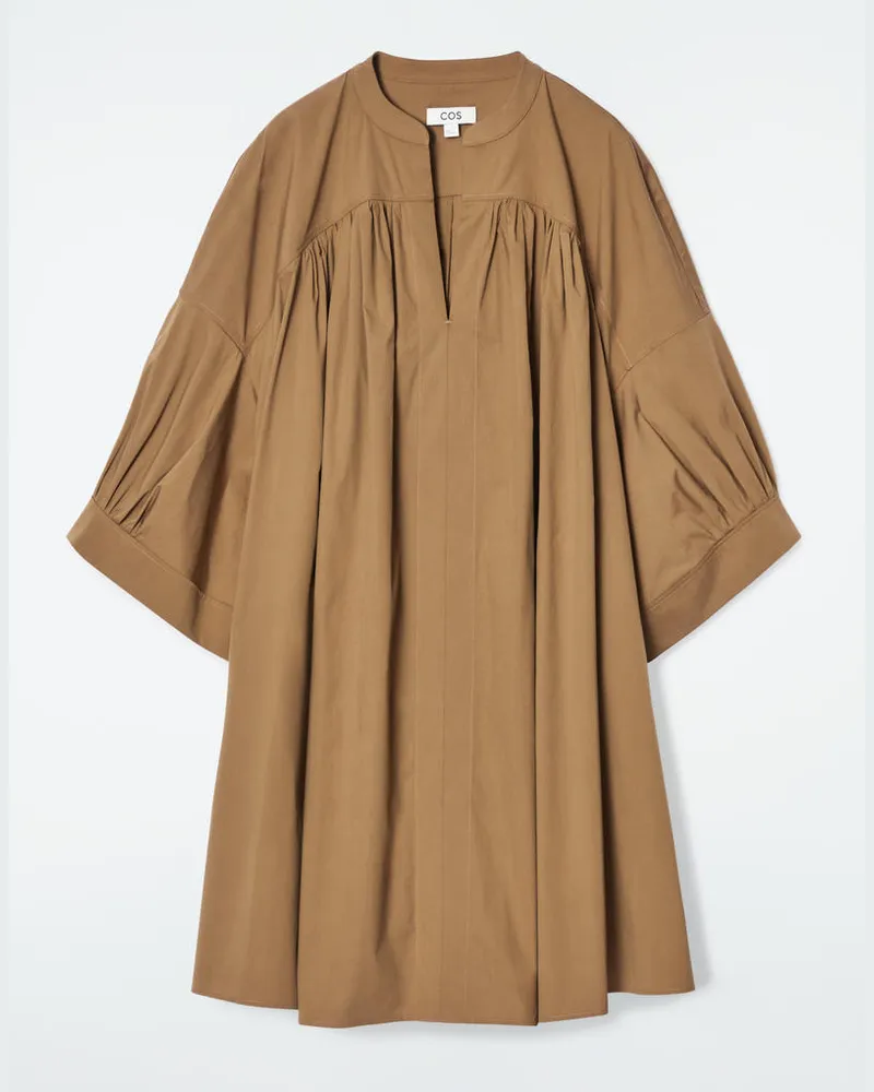 COS Tunika-Minikleid Mit Falten Braun