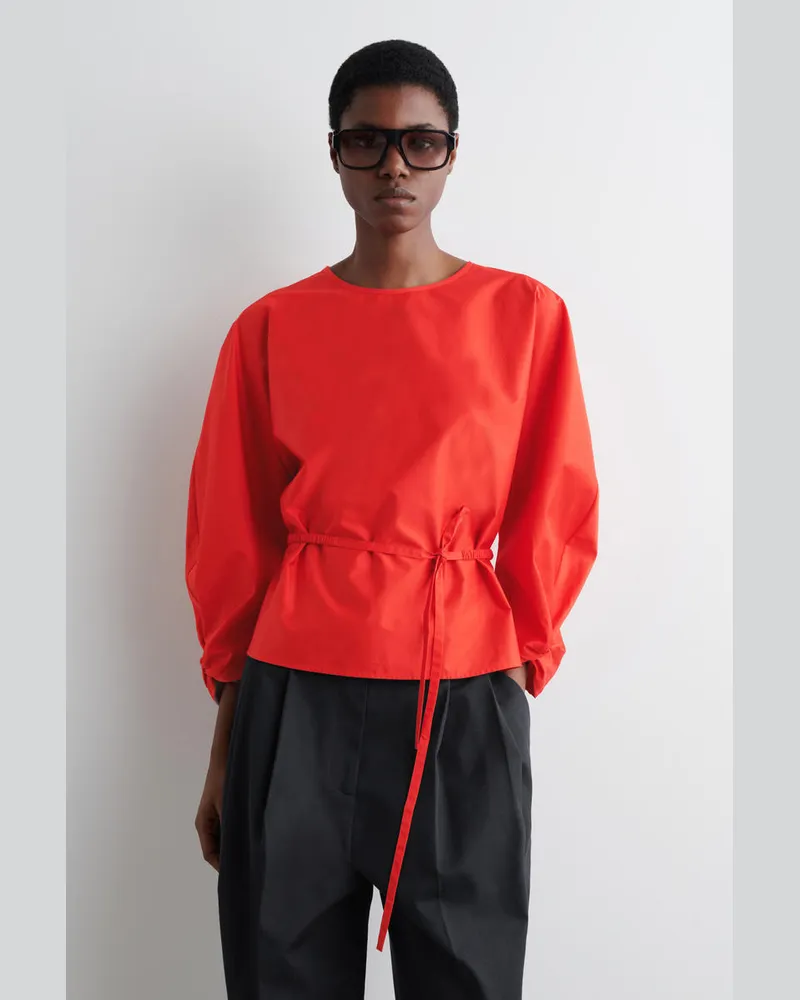 COS Bluse Mit Schösschen Und Kordelzug Orange