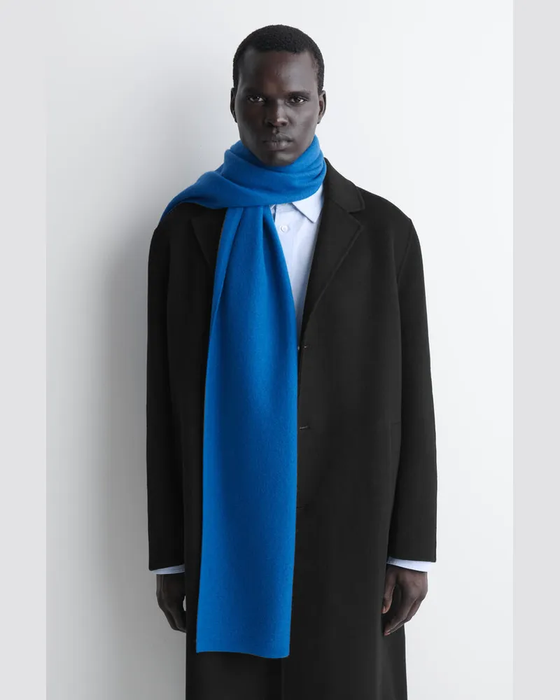 COS Schal Aus Gekochter Wolle Blau