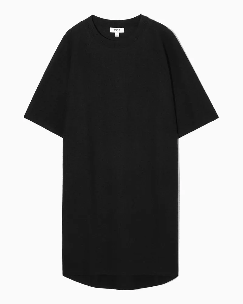 COS T-Shirt-Kleid Aus Wolle Mit Oversized-Passform Schwarz