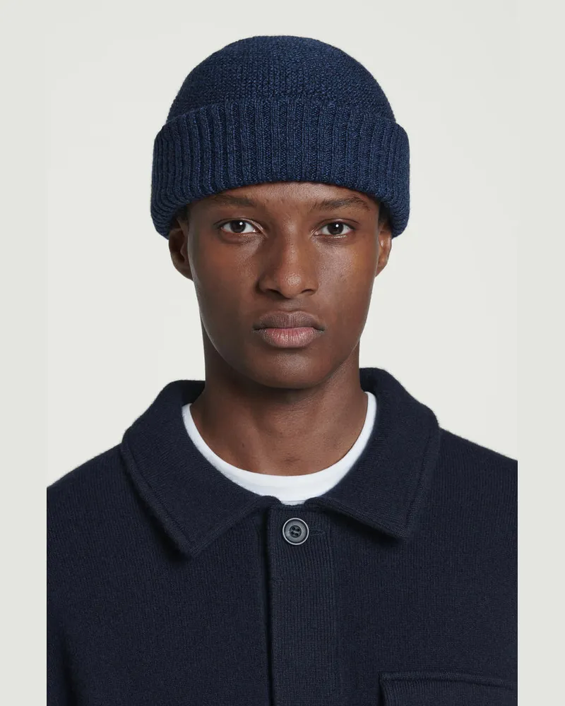COS Beanie Aus Strukturierter Wolle Blau