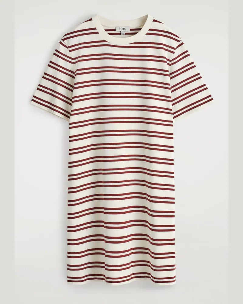 COS Kurzes T-Shirt-Kleid Aus Baumwolle Weiß