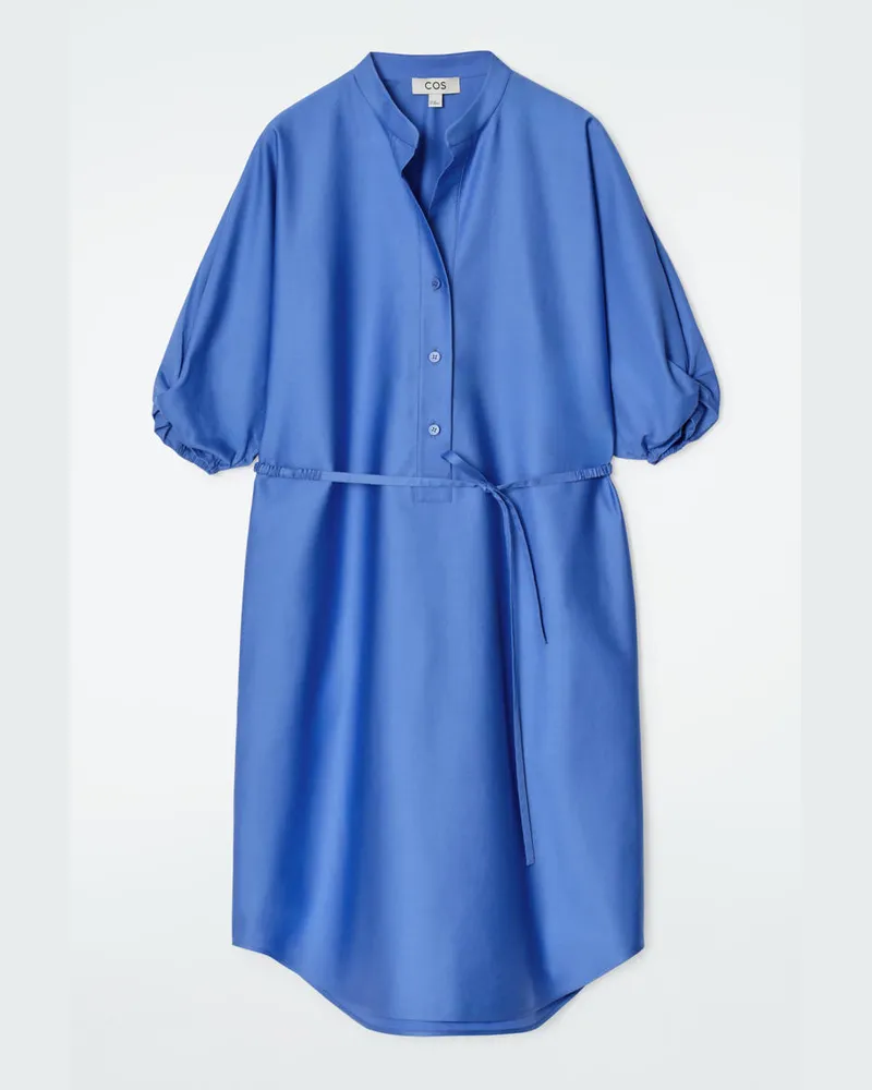 COS Hemdkleid In Midilänge Mit Gürtel Blau