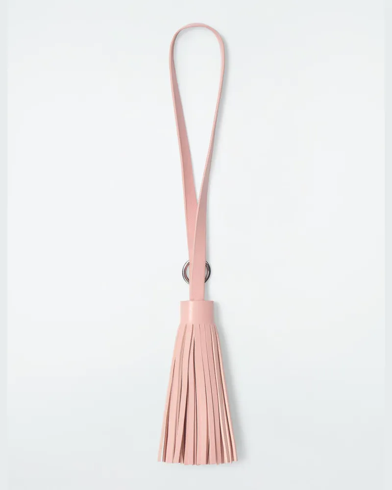 COS Taschenanhänger Aus Leder Mit Quaste Rosa