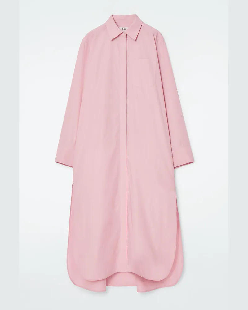 COS Midi-Hemdblusenkleid Mit Kragen Rosa
