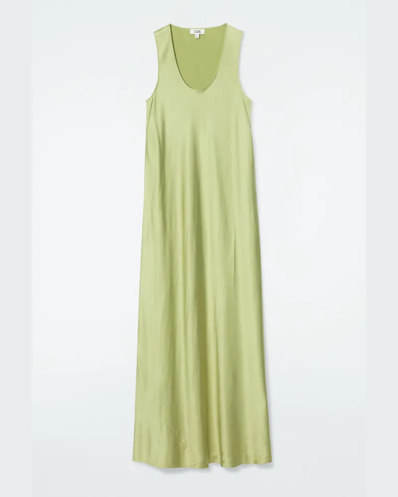 COS Slipdress In Maxilänge Mit Schrägem Stoffverlauf Grün