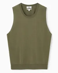 COS Strick-Tanktop Aus Seide Khaki