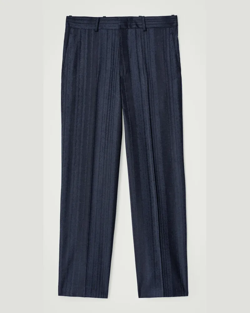 COS Hose Mit Geradem Bein Aus Jacquard Blau