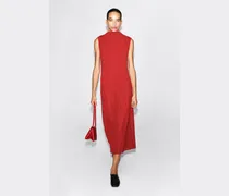 Ärmelloses Maxikleid Aus Jacquard Mit Falten