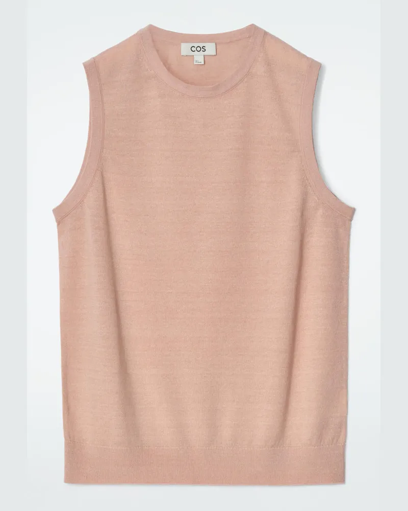 COS Tanktop Aus Merinowoll-Leinen-Mix Orange