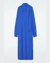 COS Maxikleid Aus Wolle Mit Schaldetail Blau