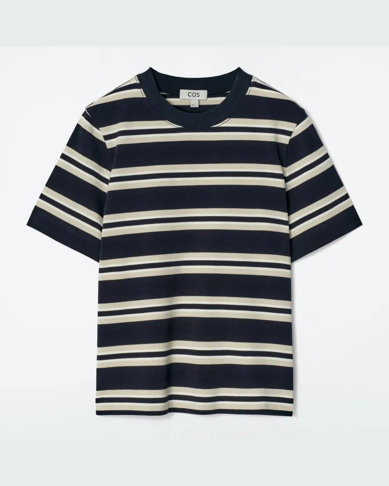 COS Schlichtes T-Shirt Mit Normaler Passform Blau