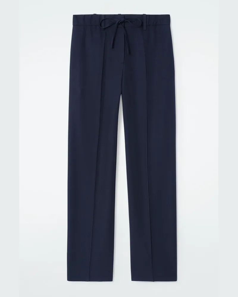 COS Hose Mit Geradem Bein Und Kordelzugbund Blau