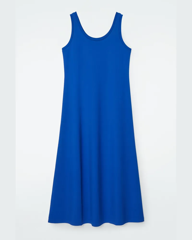 COS Midikleid Aus Jersey Mit Tiefem Rundhalsausschnitt Blau