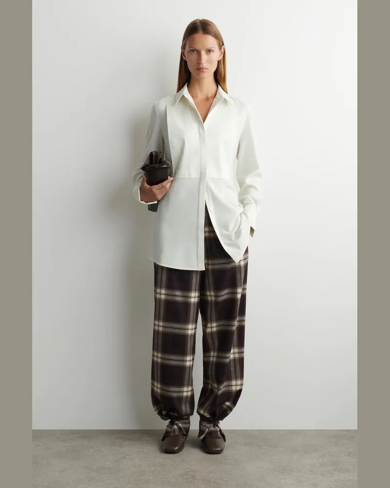 COS Karierte Hose Mit Barrel-Bein Rot