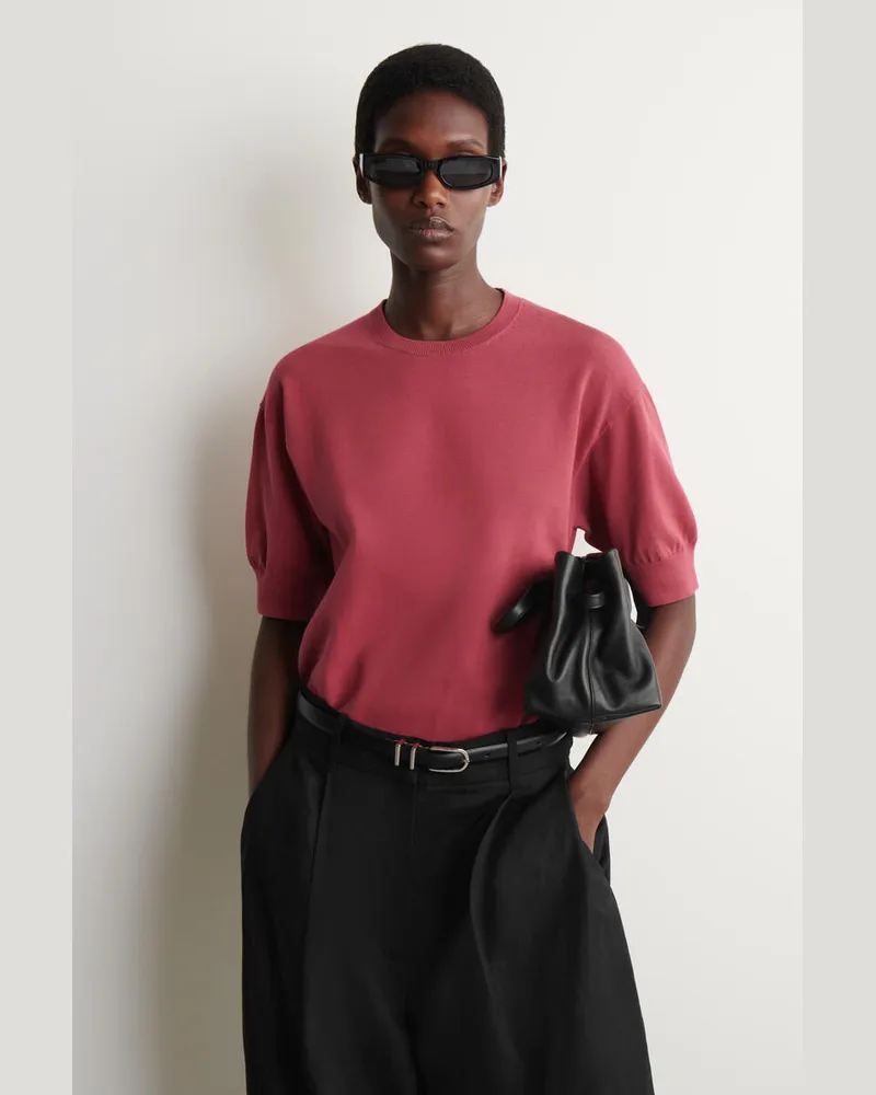 COS T-Shirt Aus Baumwolle Rosa