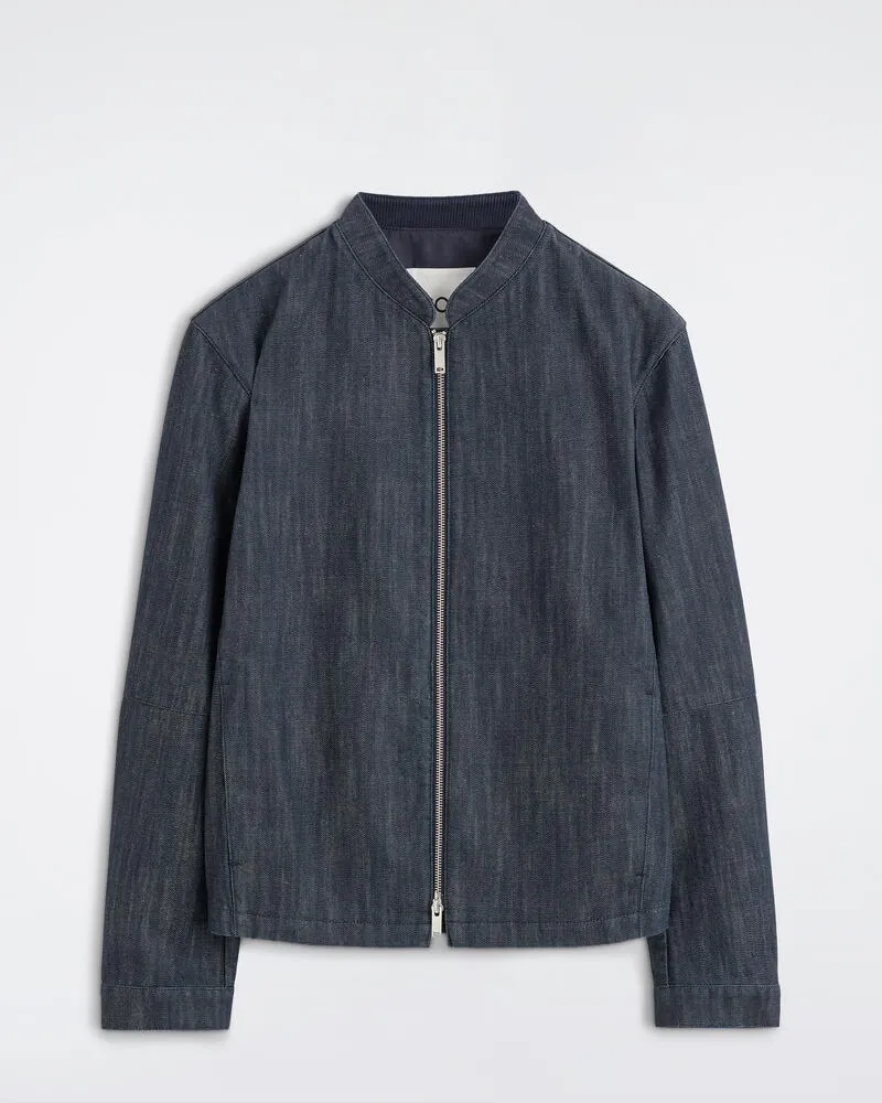 COS Bomberjacke Aus Denim Blau