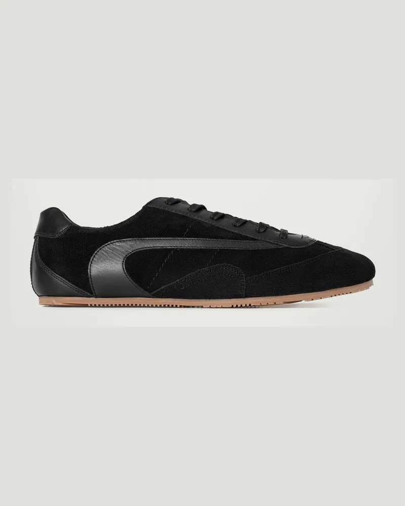 COS Schlichte Sneakers Aus Veloursleder Schwarz
