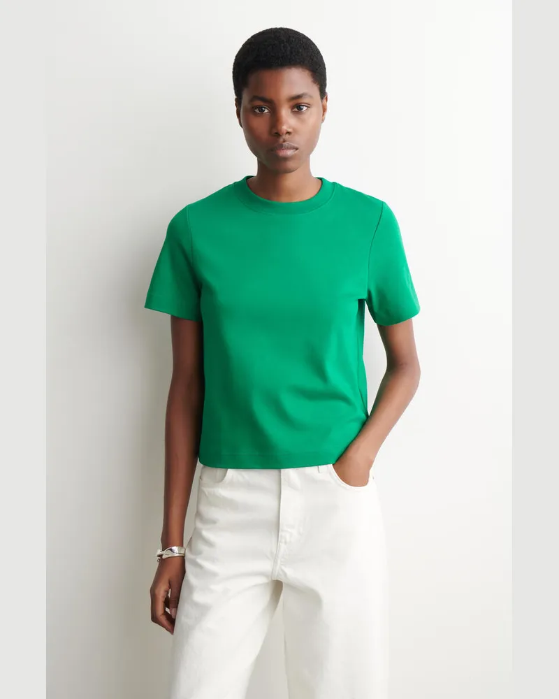 COS Schlichtes T-Shirt Grün