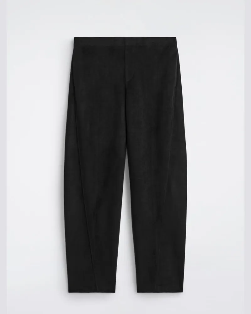 COS Hose Aus Woll-Mix Mit Barrel-Bein Schwarz