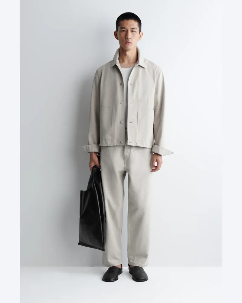 COS Jeansjacke Aus Rinse Denim Beige