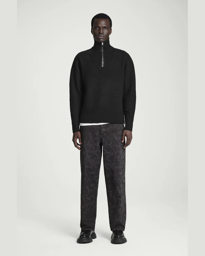 COS Rider Gelaserte Jeans Mit Weitem Bein Schwarz