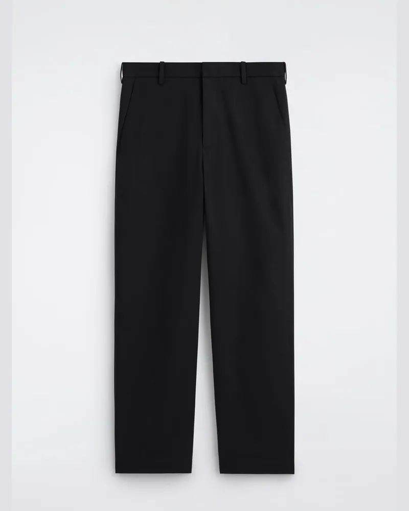 COS Chinohose Aus Baumwolle Mit Weitem Bein Schwarz